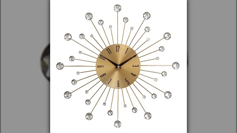 Gold eclectic wall clock