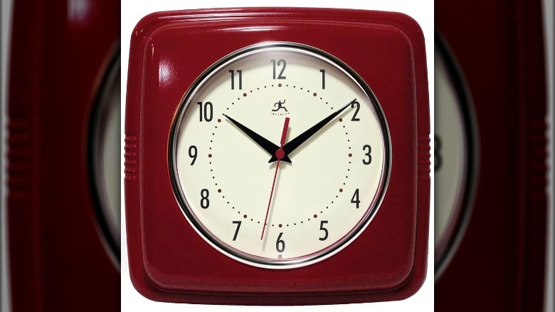 Red wall clock