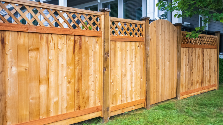 Clean wood fence with gate