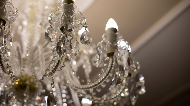 crystal chandelier close up