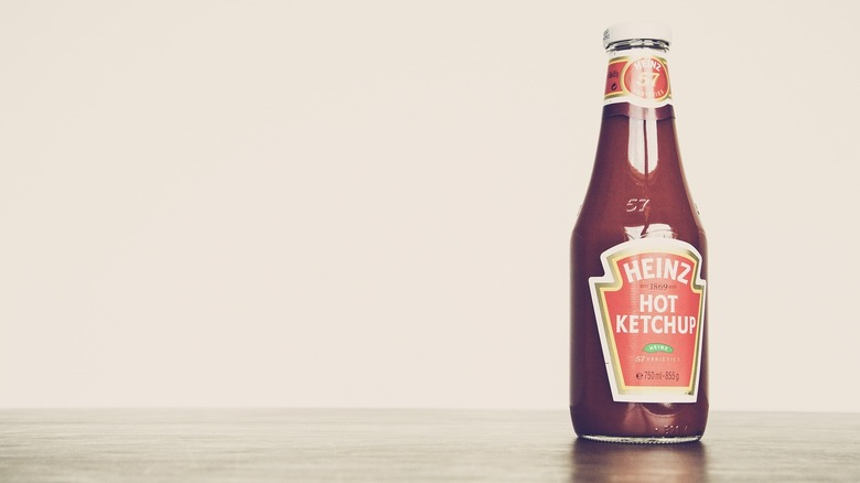 Bottle of Heinz ketchup