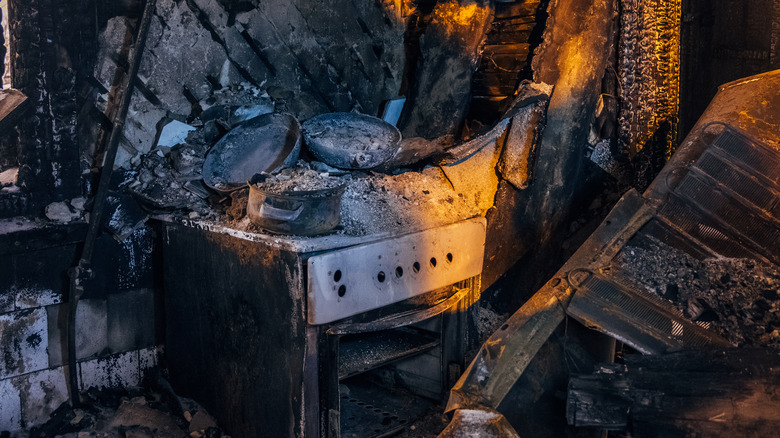 damaged home from fire