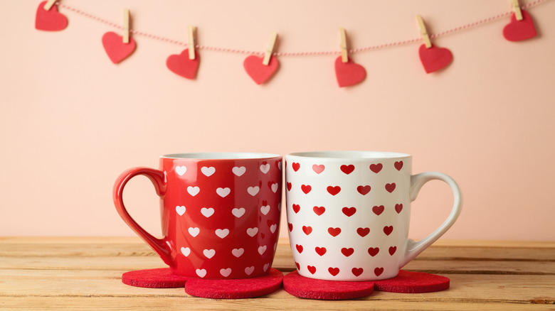 Valentine's Day two coffee mugs