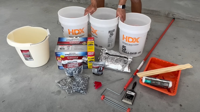 supplies for epoxying garage floor