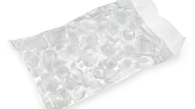 bag of ice cubes