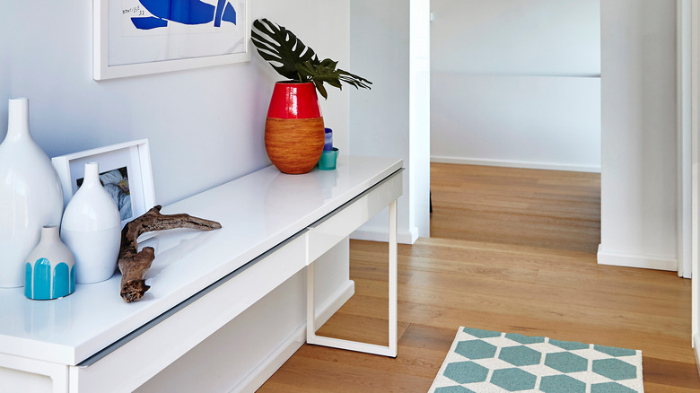 Decorated hallway space