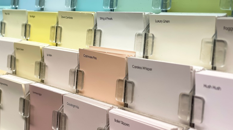 Muted paint color swatches