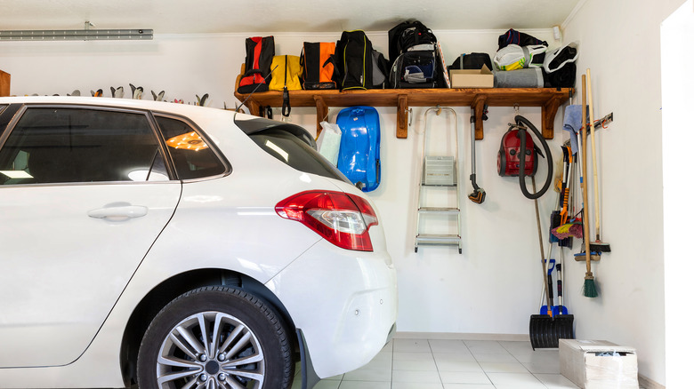 shelving in a garage