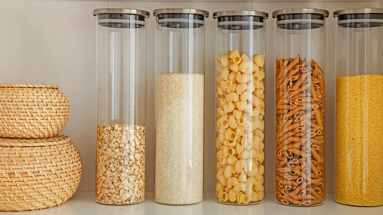 Clear pantry containers