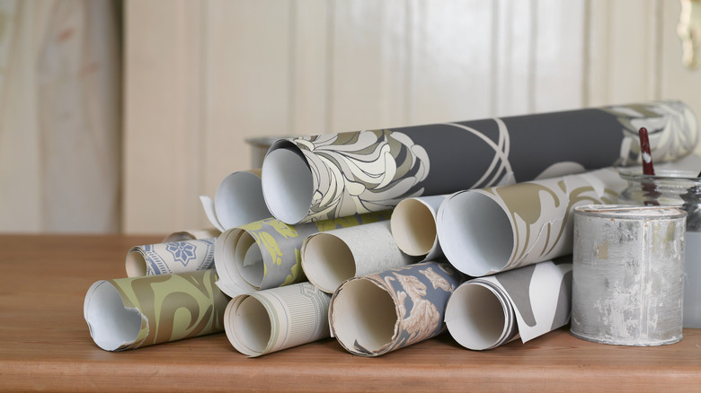 rolls of wallpaper