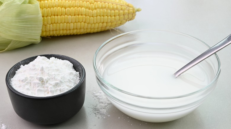 cornstarch and water bowl mix