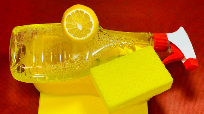 lemon and water DIY cleaner