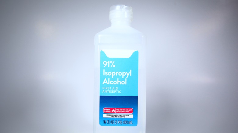 bottle of rubbing alcohol