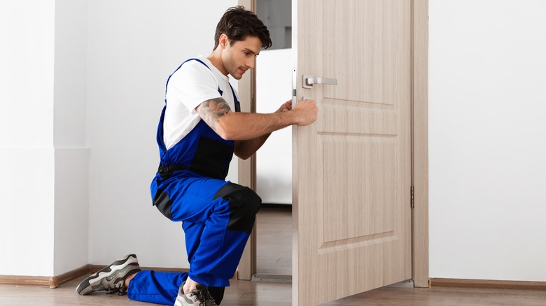 Adjusting lock on front door