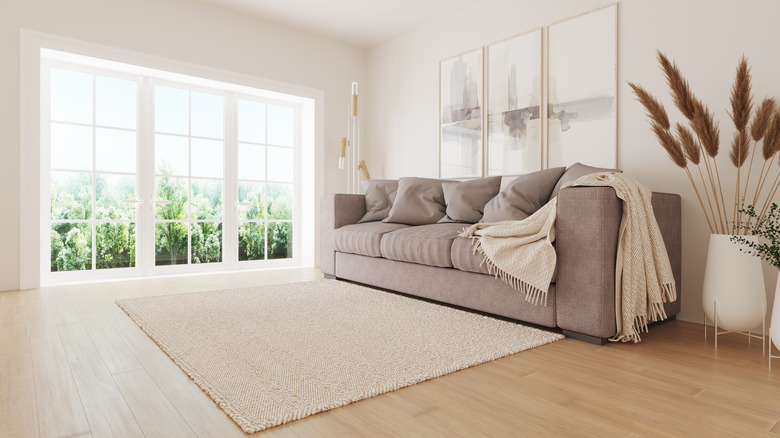 warm white painted living room