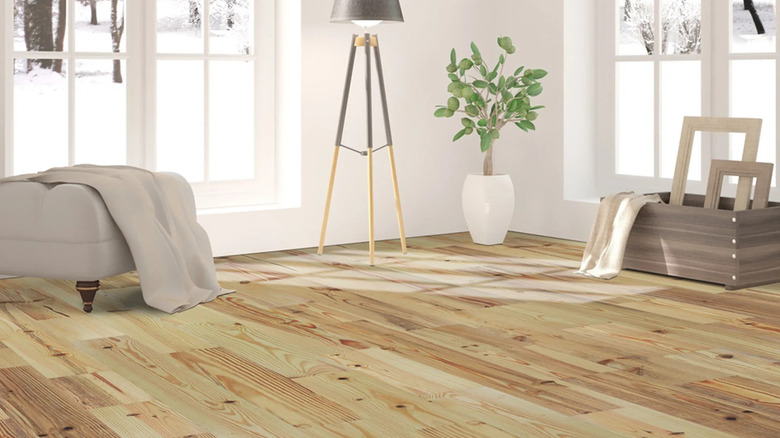 Heart pine floor