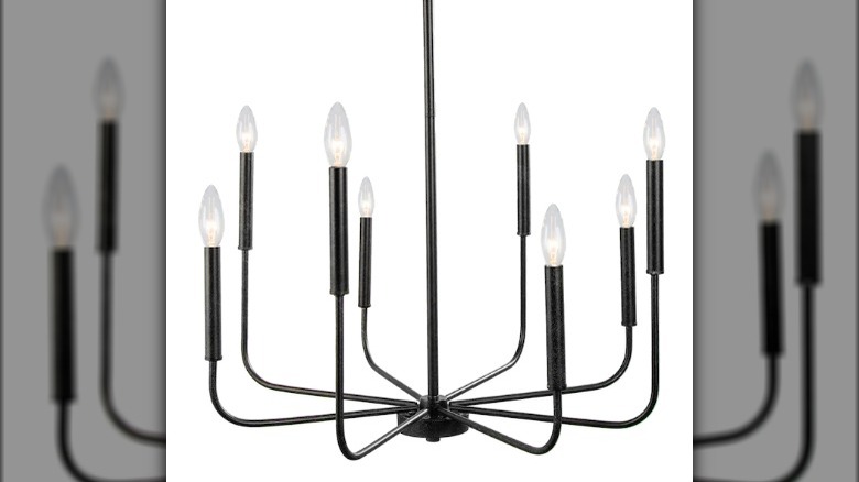 Black modern rustic chandelier