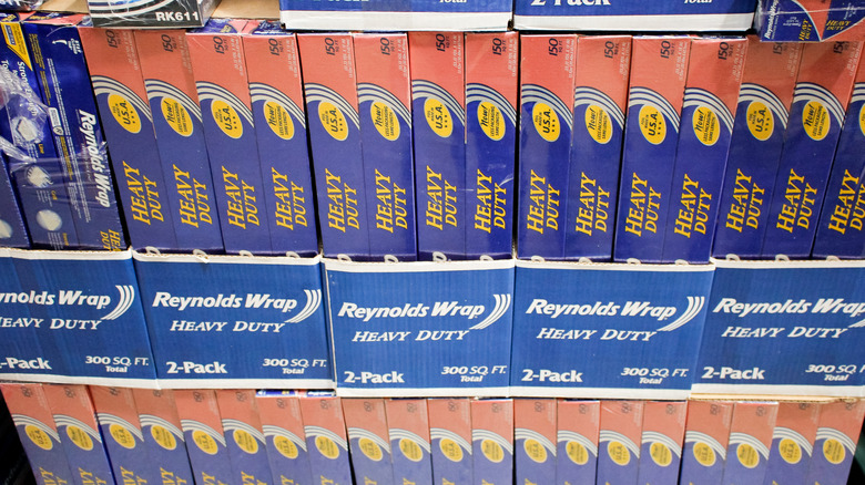 Reynolds Wrap Heavy Duty Aluminum Foil on a shelf