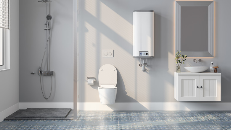 Modern white bathroom