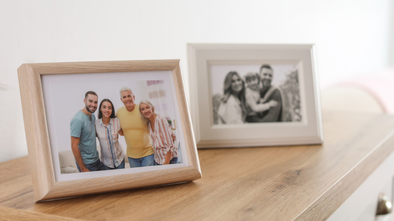 Framed family photos