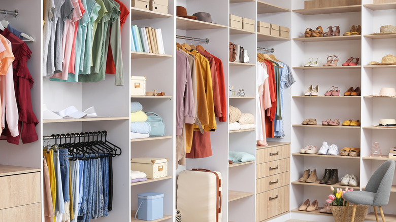 organized wardrobe