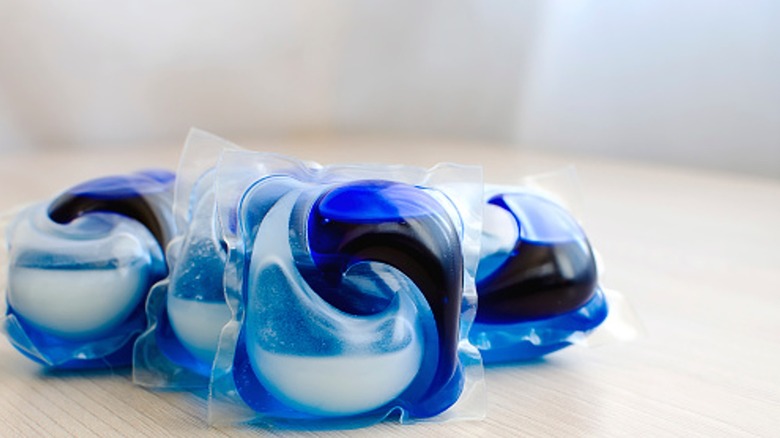 laundry pods on counter