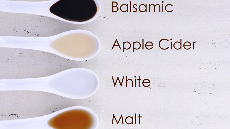 Different types of vinegar