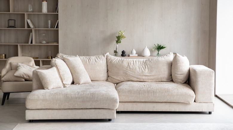 beige chaise couch neutral room