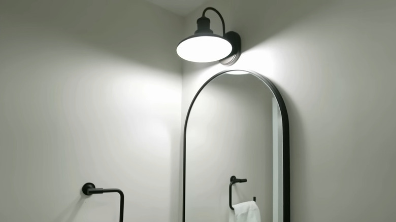 modern bathroom black light fixture