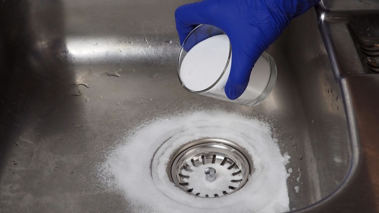 Powder sitting in sink