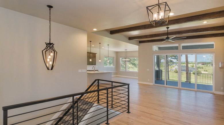 Empty upstairs living area 