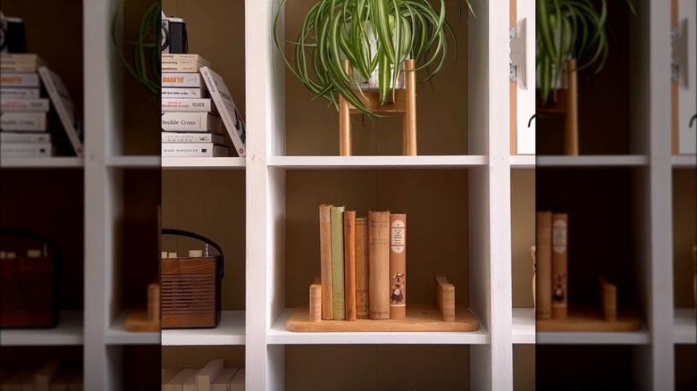 IKEA STOLTHET holds books on a shelf