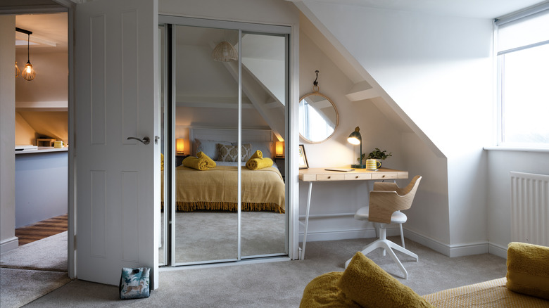 bedroom mirror closet