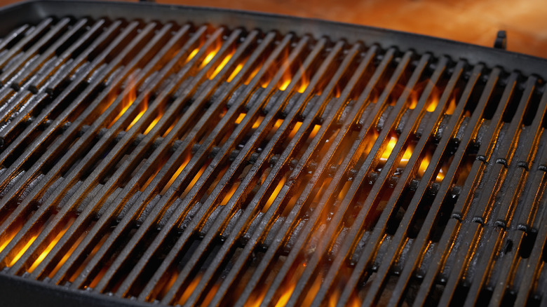 a closeup of grill grates