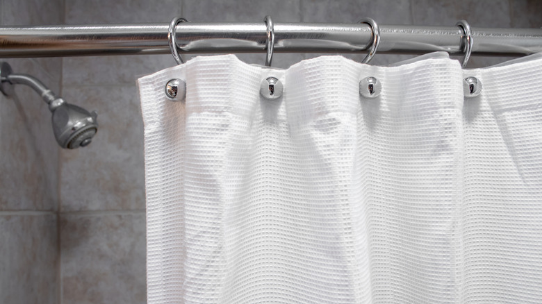 Fabric shower curtain