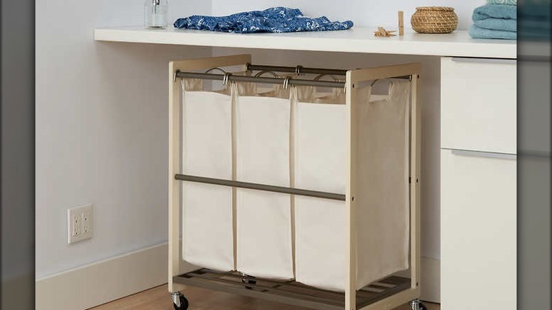 laundry cart with 3 bags