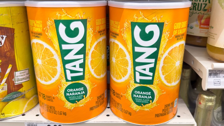 Tang cans on store shelves