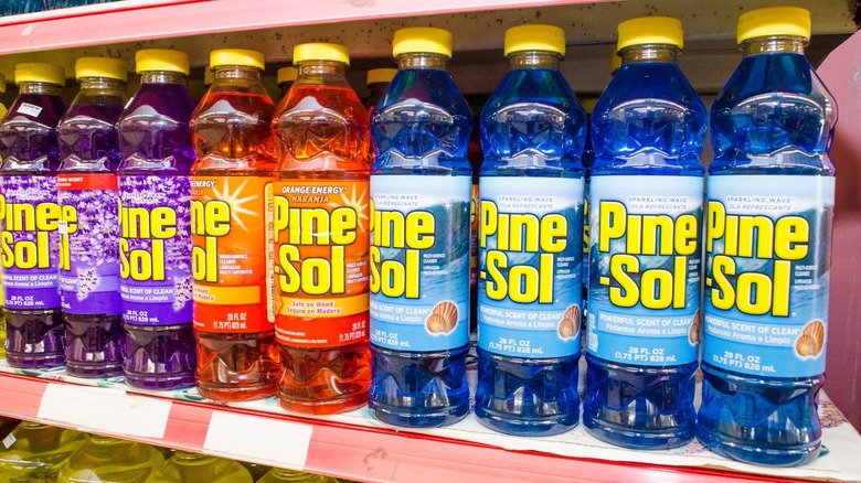 Pine-Sol cleaners at grocery store