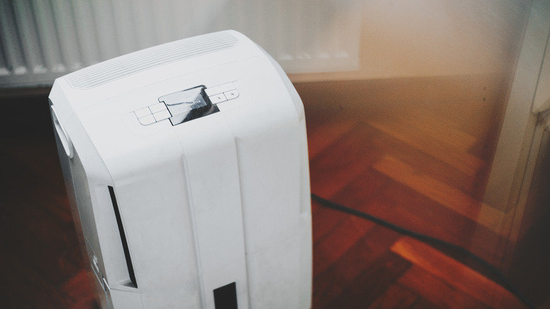 A dehumidifier in a home