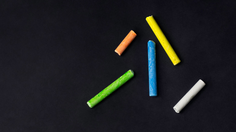 pieces of colorful chalk