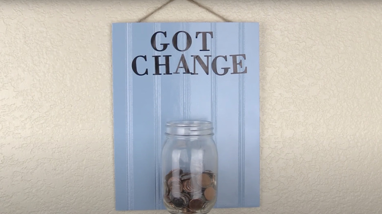 Mason jar used for spare change