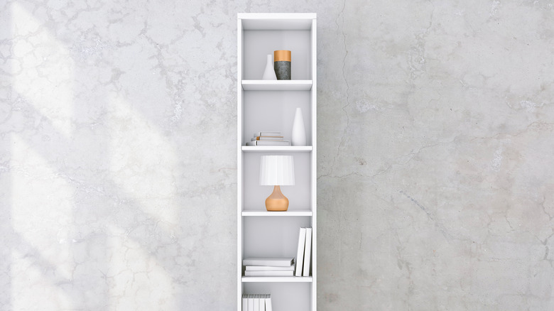 slim storage shelf unit