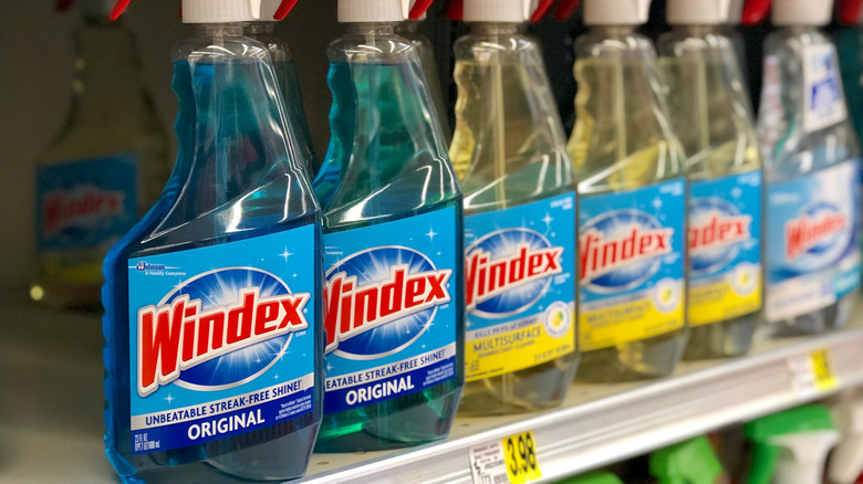 bottles of windex store shelves