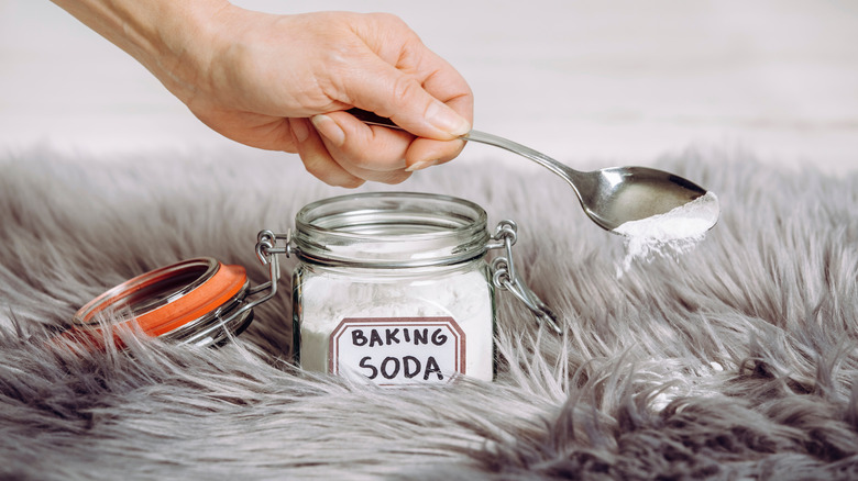 Baking soda on carpet