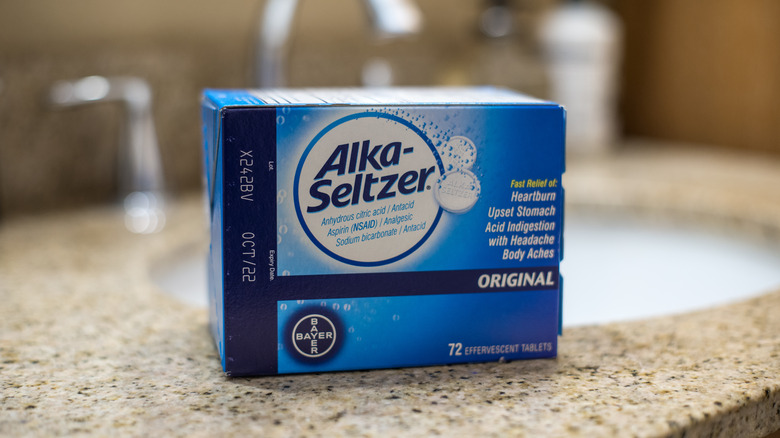 A box of Alka-seltzer tablets