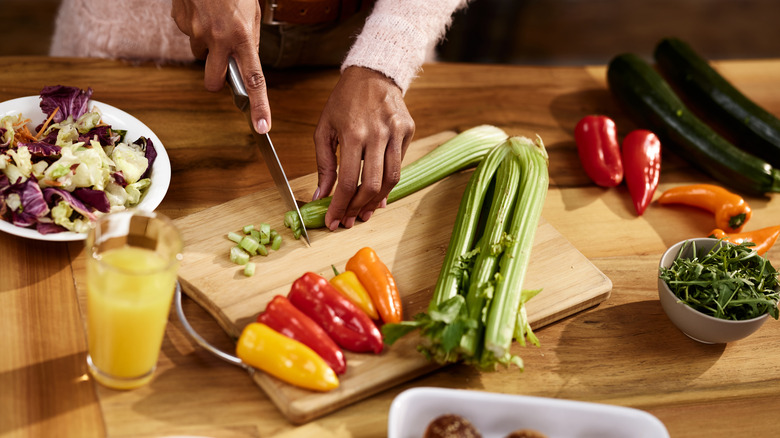 Veggies on cutting board