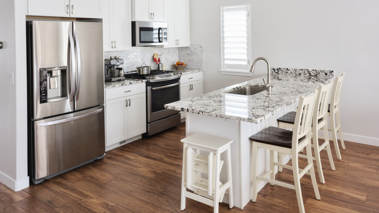 clean stainless steel fridge