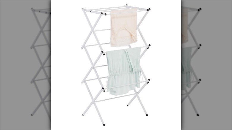 drying rack in use