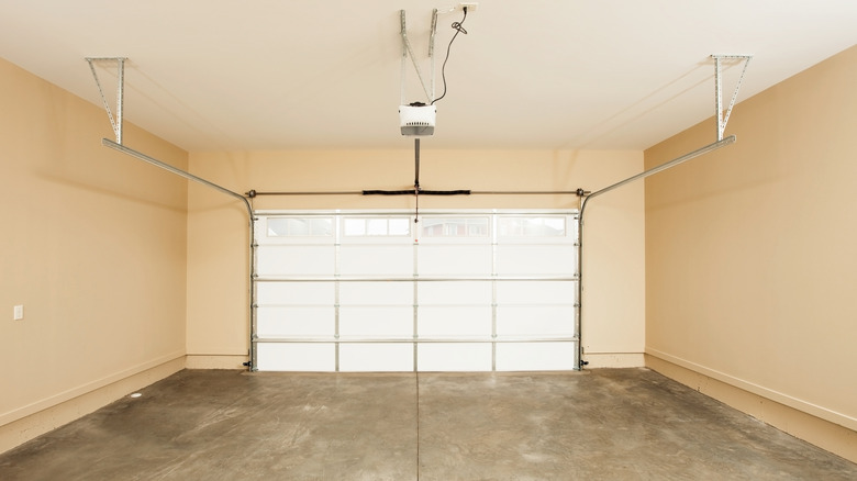 Interior of garage