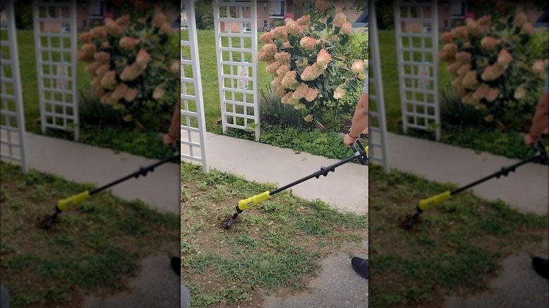 using Ryobi power garden hoe